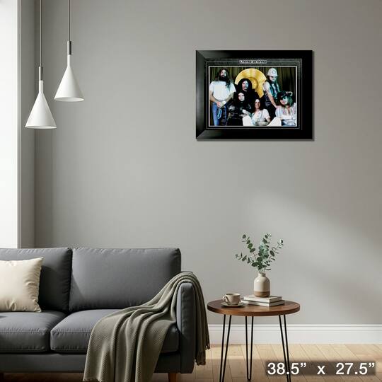 Lynard Skynard Framed Print with Gold LP 38.5" x 27.5"
